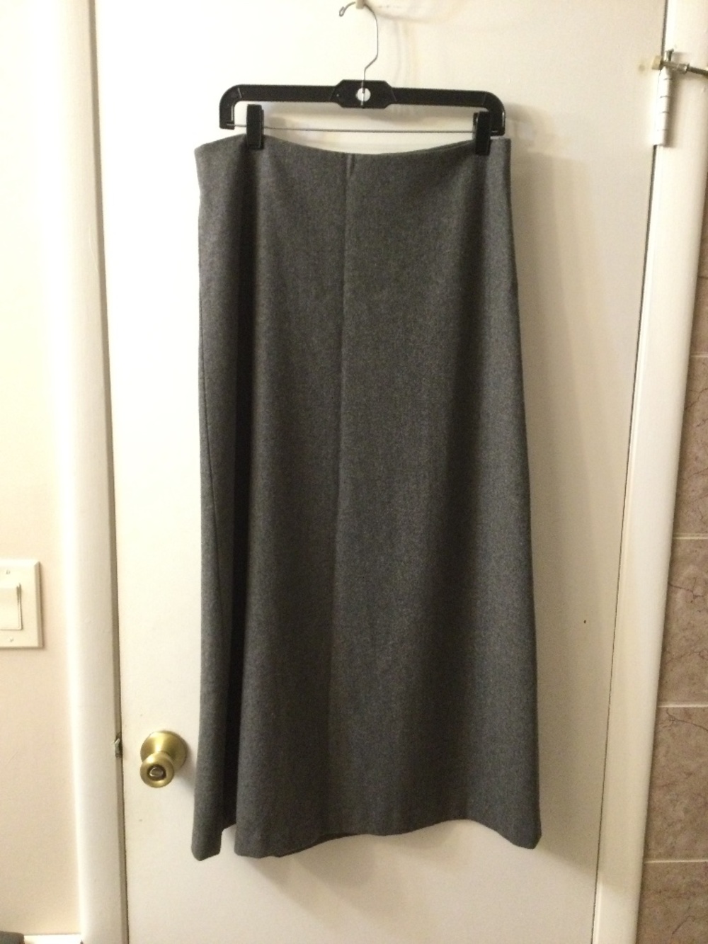 GAP Wool Blend Maxi Long  A-Line  Skirt  Sz 10 Gray  Lined